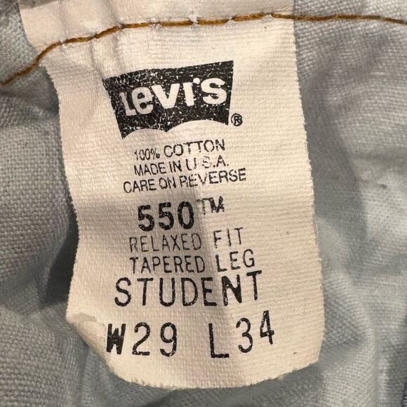 Levi Strauss Orange Tab 550 Relaxed Fit Tapered Leg Jeans Women’s 29 - Picture 3 of 5